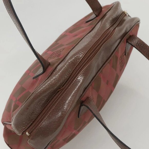 GIVENCHY Hand Bag Canvas Brown Gold Auth - Picture 6 of 16